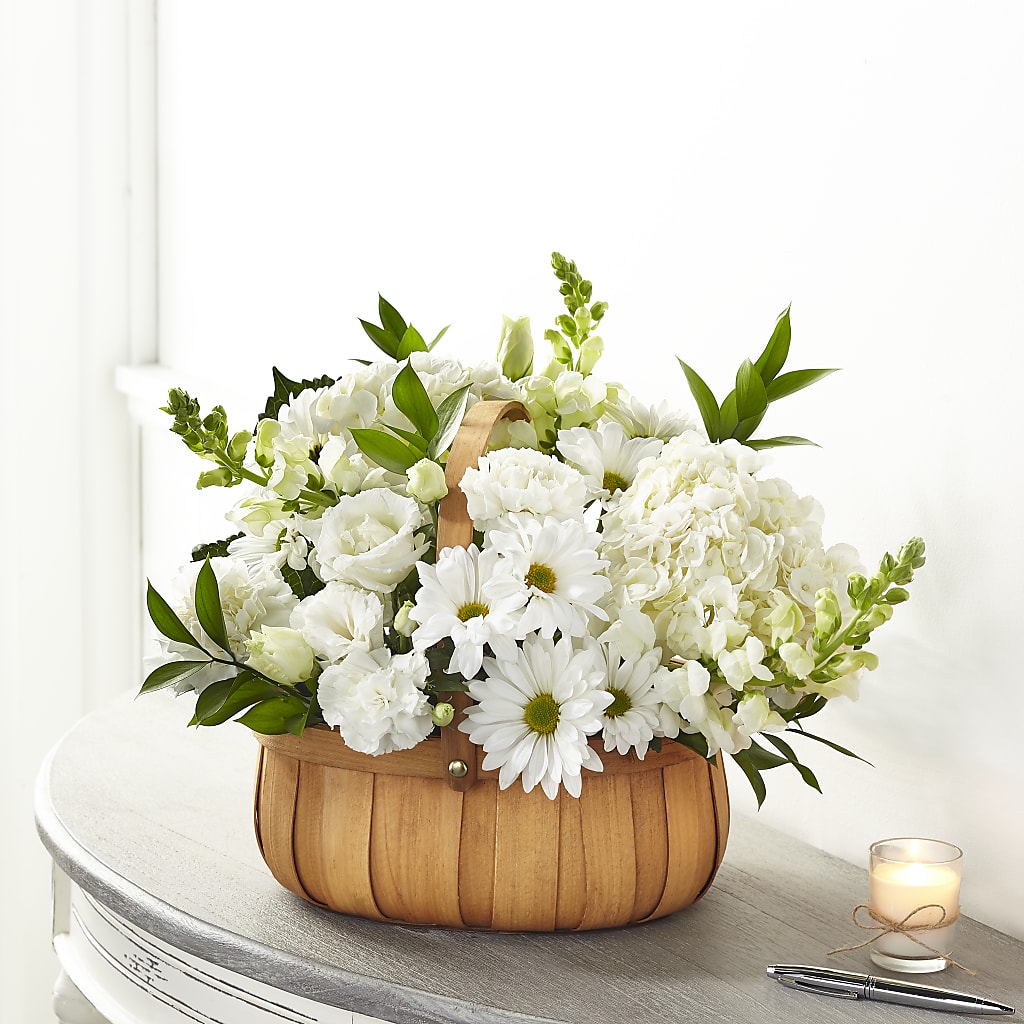 Pure Ivory Basket – Gifted Delights, Bullhead City AZ