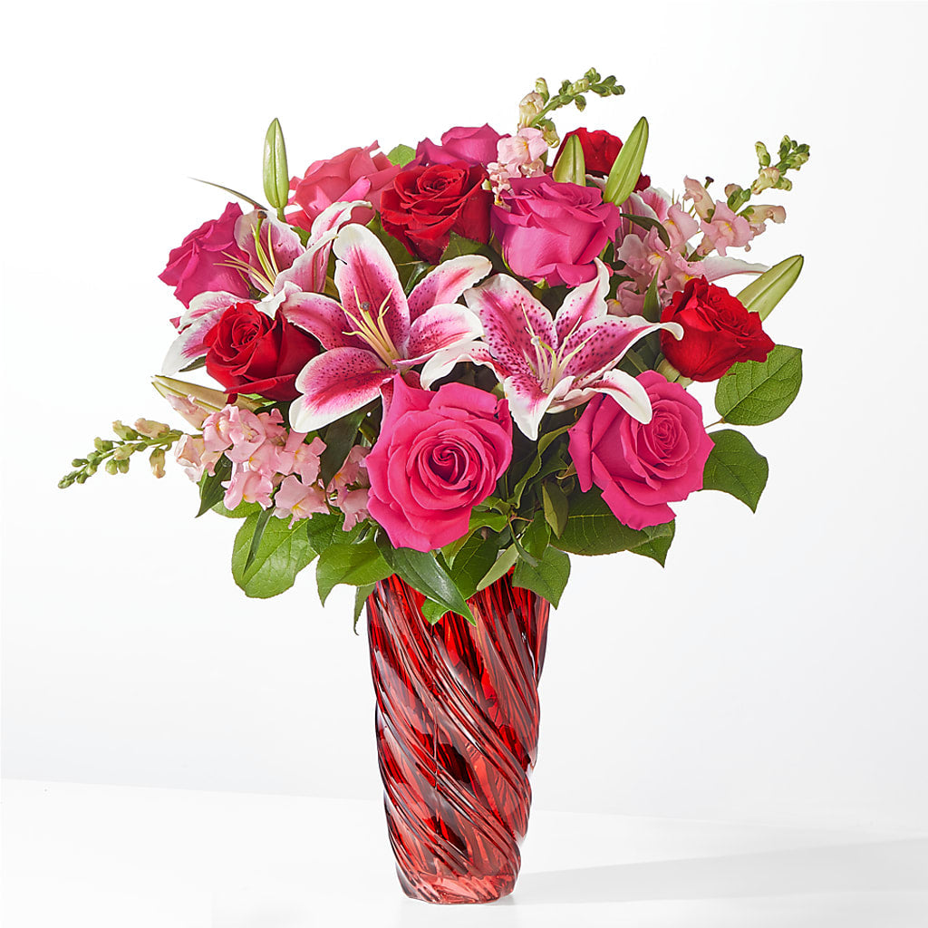 Always You Bouquet with Luxe Swirl Vase – Gifted Delights, Bullhead City AZ
