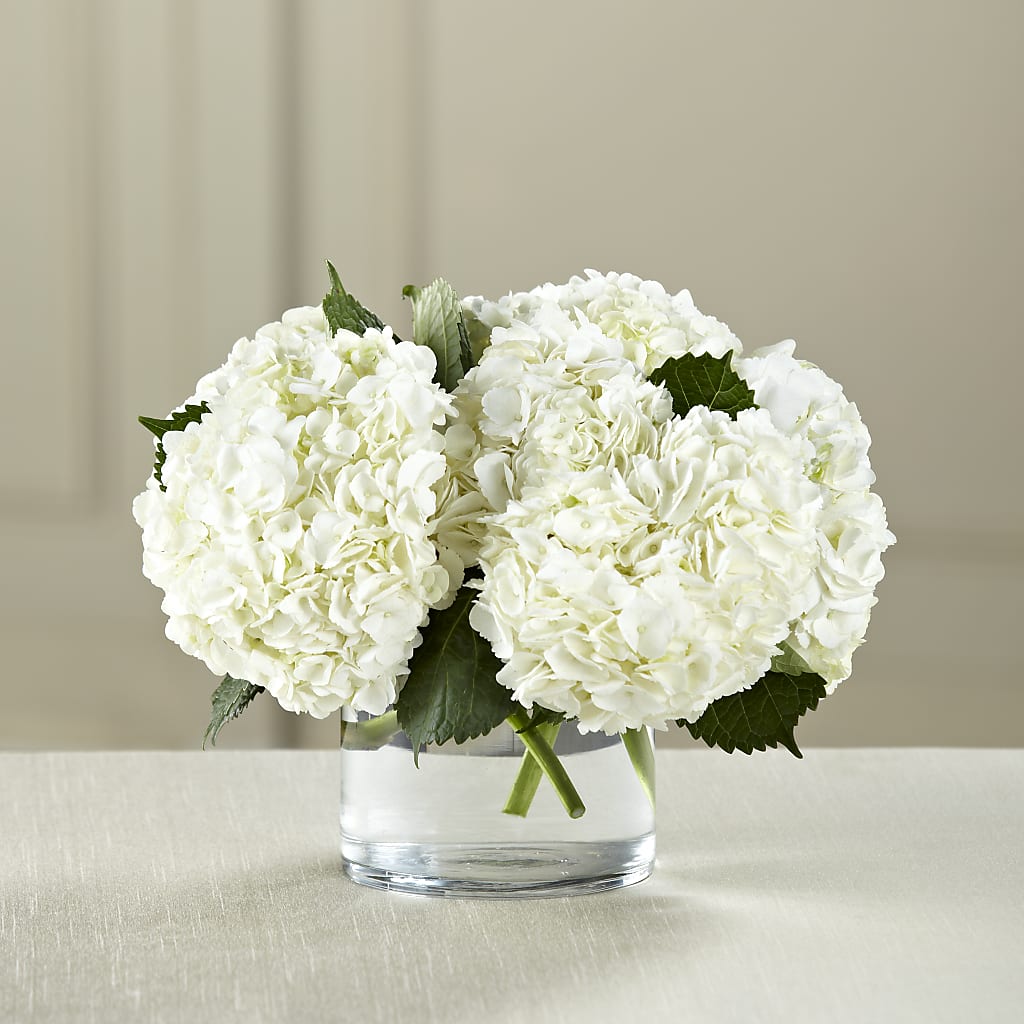 White Hydrangea Bouquet – Gifted Delights, Bullhead City AZ