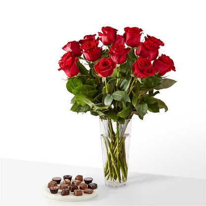 Romantic Long Stem Red Rose Bouquet Bundles