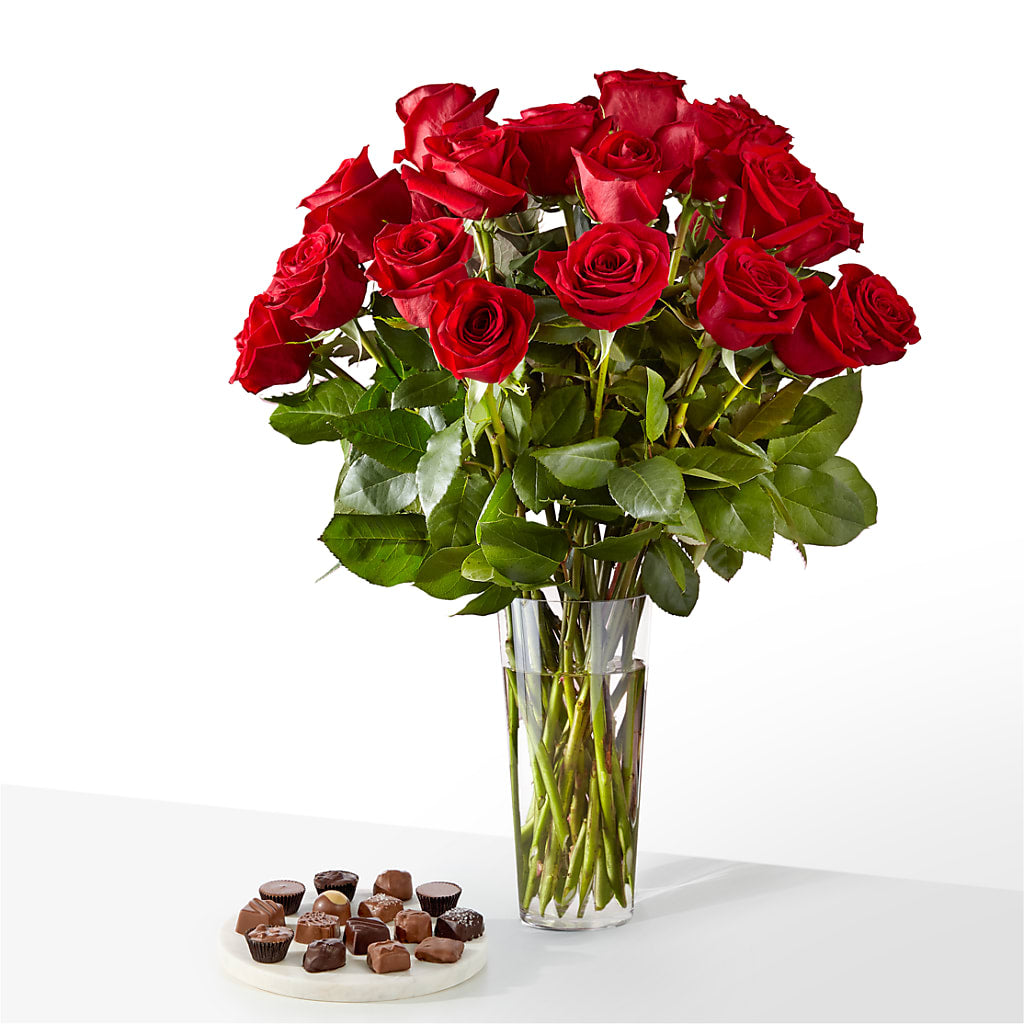 Romantic Long Stem Red Rose Bouquet Bundles