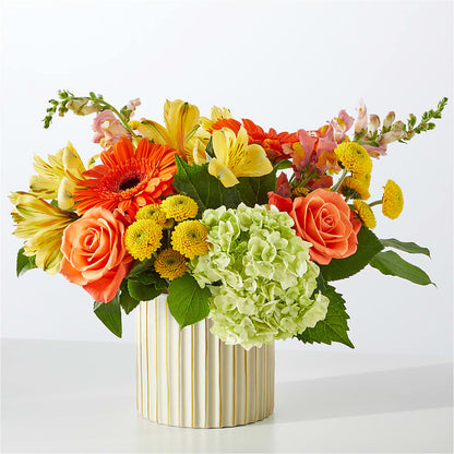 Autumn Sunshine Bouquet with Ivory Vase –  Gifted Delights, Bullhead City AZ