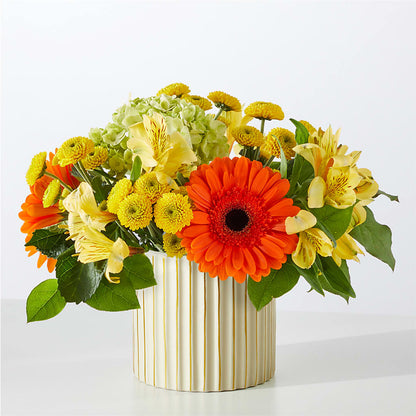 Autumn Sunshine Bouquet with Ivory Vase –  Gifted Delights, Bullhead City AZ