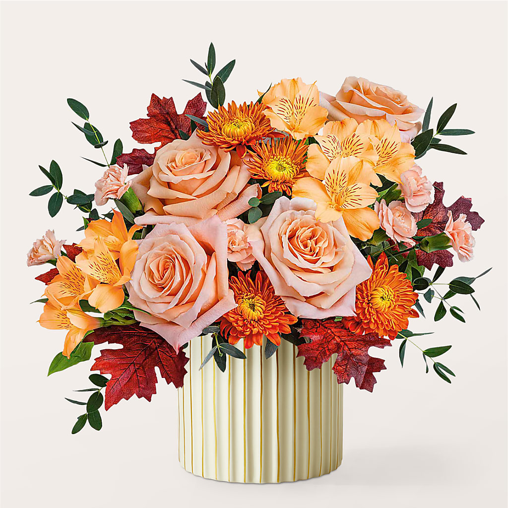 Spiced Latte Bouquet with Ivory Vase –  Gifted Delights, Bullhead City AZ