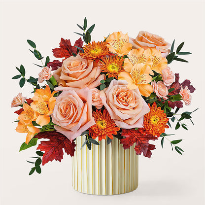 Spiced Latte Bouquet with Ivory Vase –  Gifted Delights, Bullhead City AZ