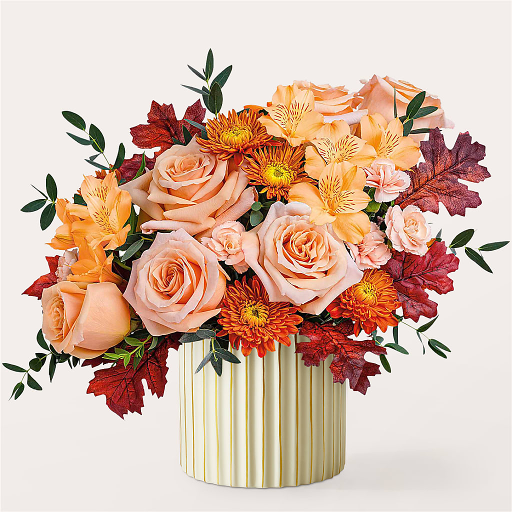 Spiced Latte Bouquet with Ivory Vase –  Gifted Delights, Bullhead City AZ