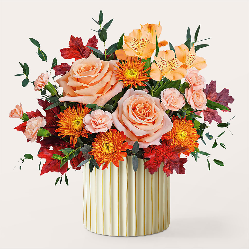 Spiced Latte Bouquet with Ivory Vase –  Gifted Delights, Bullhead City AZ
