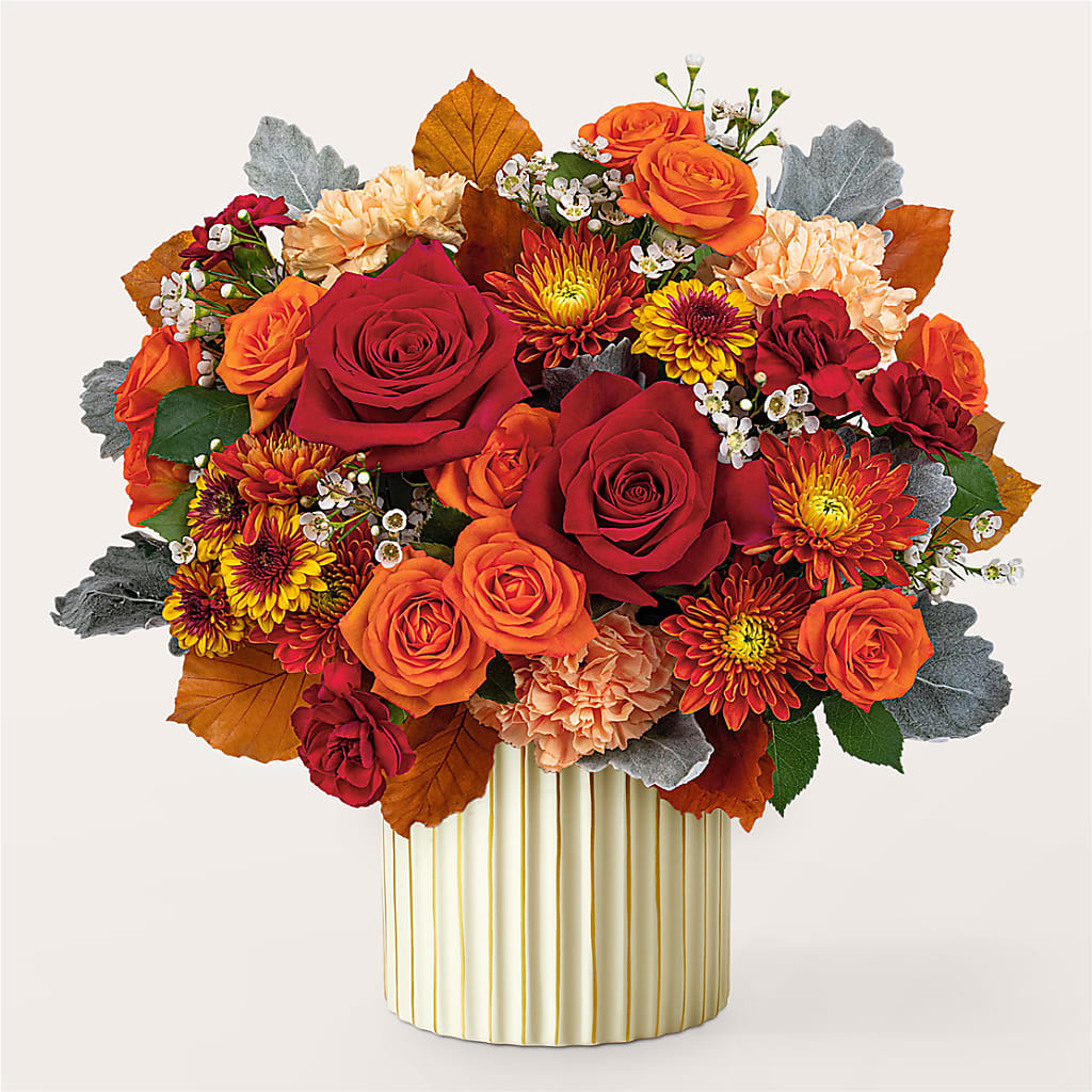 Merlot Bouquet with Ivory Vase –  Gifted Delights, Bullhead City AZ