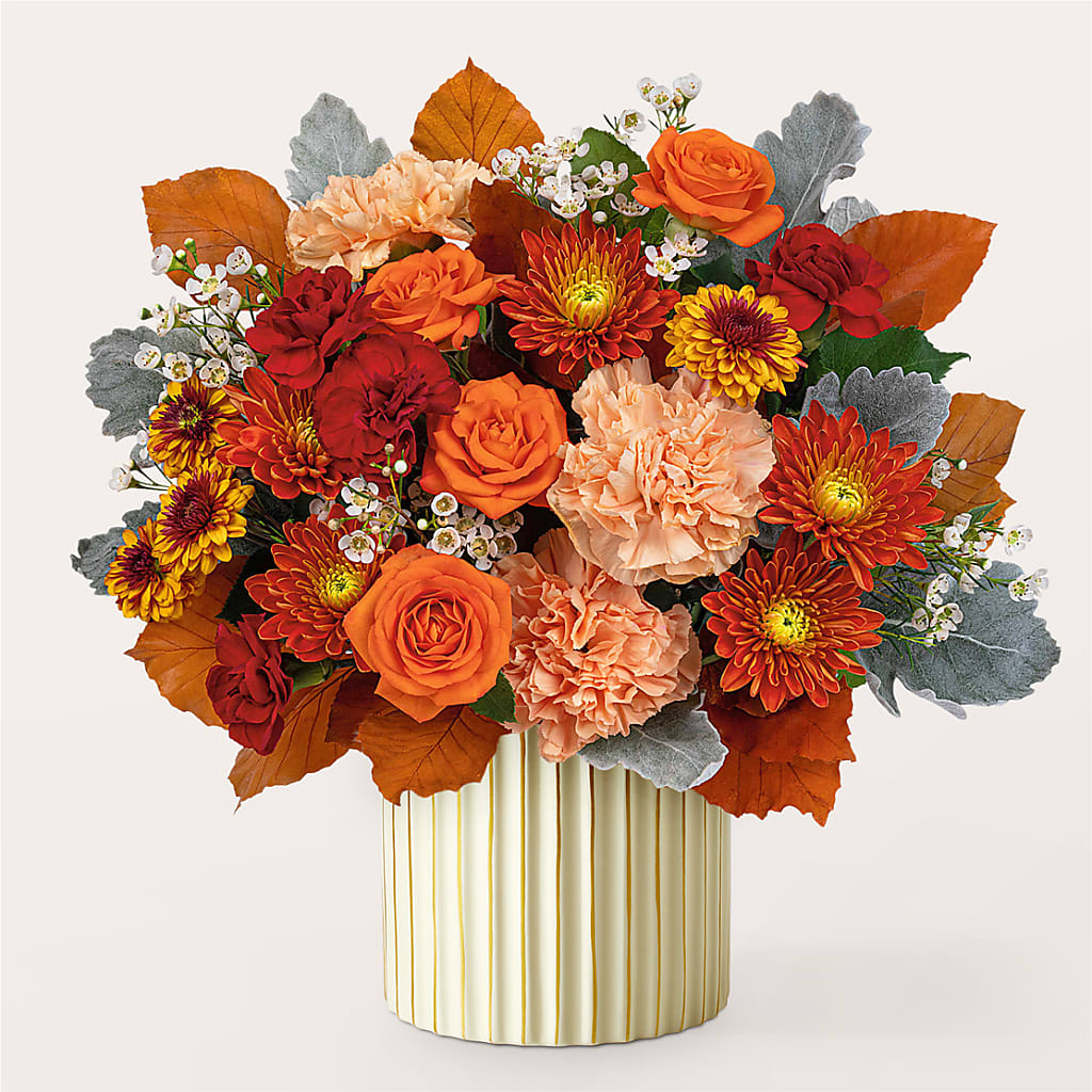 Merlot Bouquet with Ivory Vase –  Gifted Delights, Bullhead City AZ