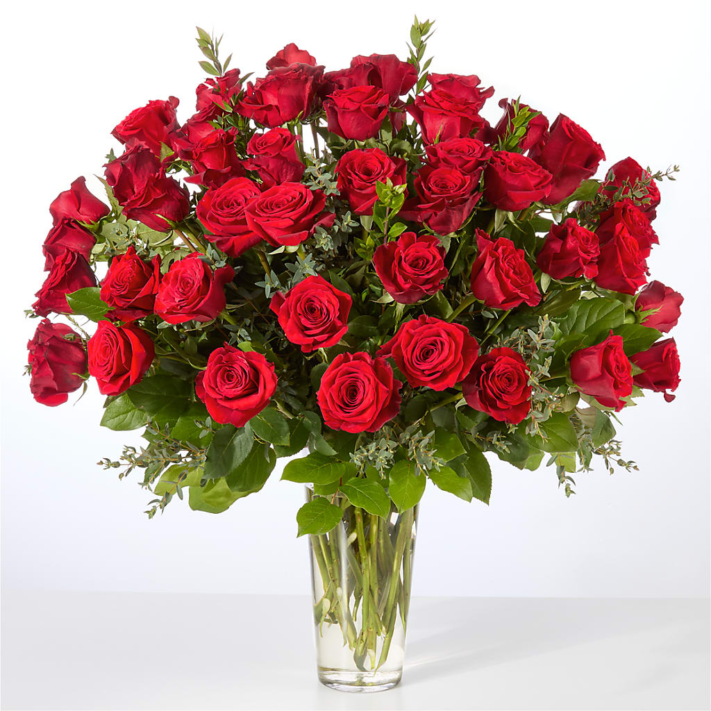 Forever Yours Fifty Stem Red Rose Bouquet –  Gifted Delights, Bullhead City AZ